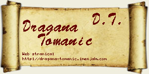Dragana Tomanić vizit kartica